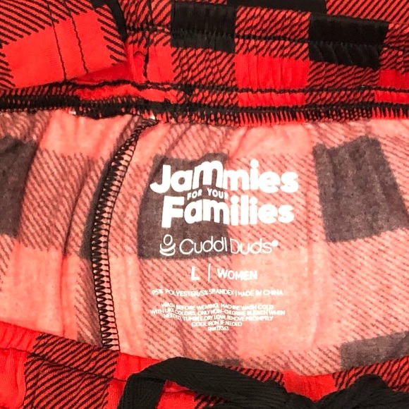 ♥️CUDDL DUDS Jammies For Your Families Buffalo Check 2pc Pajama set size L NWT - Picture 10 of 13